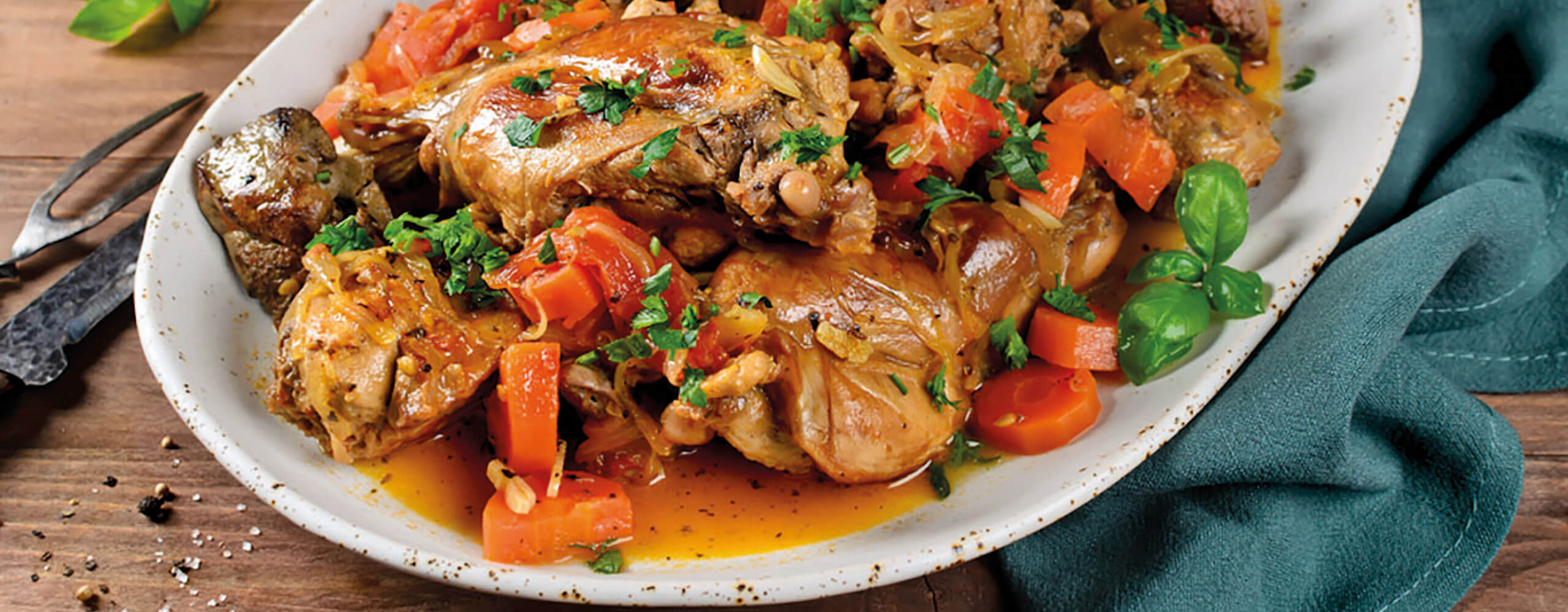 Coniglio con funghi