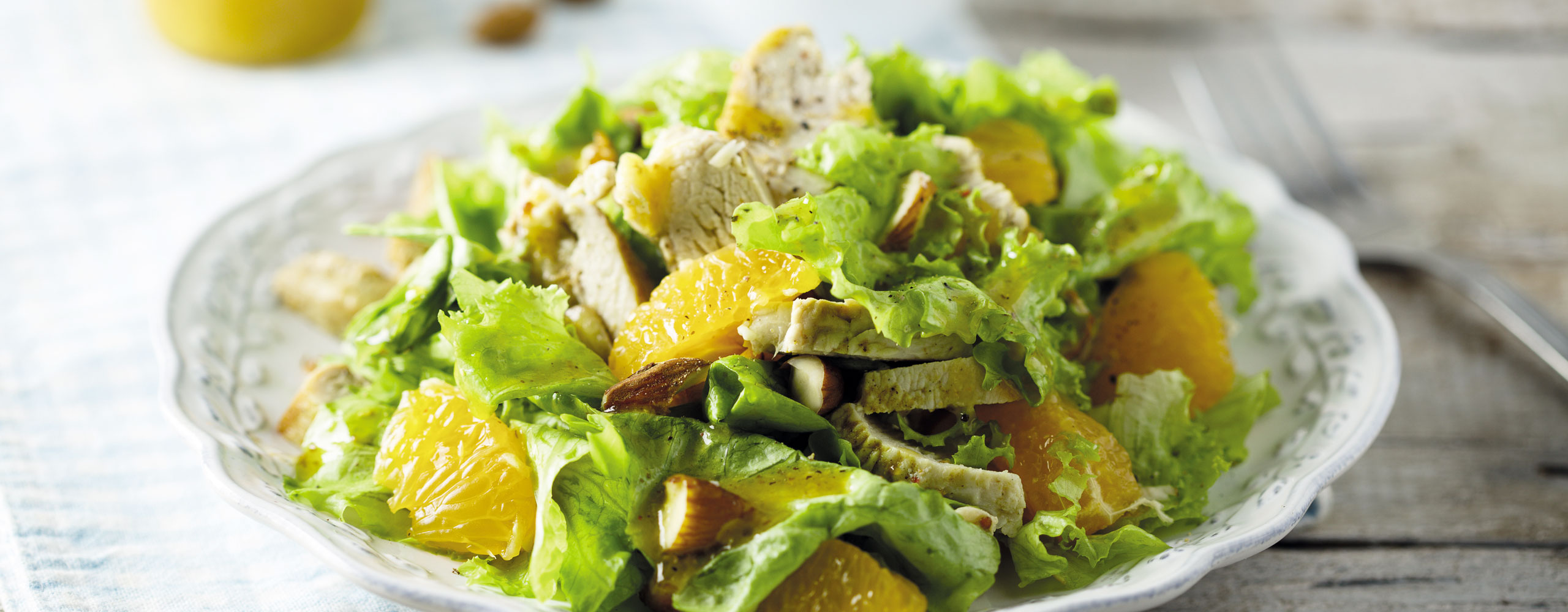 petto di pollo arrosto con arancia e avocado