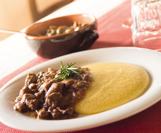 cervo con polenta