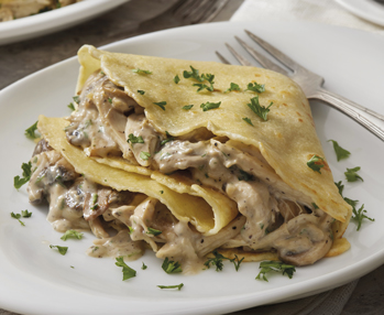 crespella di tacchino e funghi