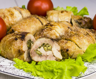 involtini di pollo e pistacchio