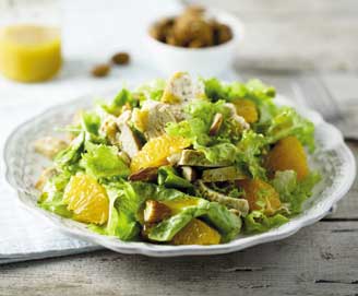 petto di pollo arrosto con arancia e avocado