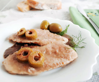 scaloppine di tacchino con le olive