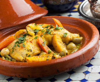 tajine di pollo e verdure